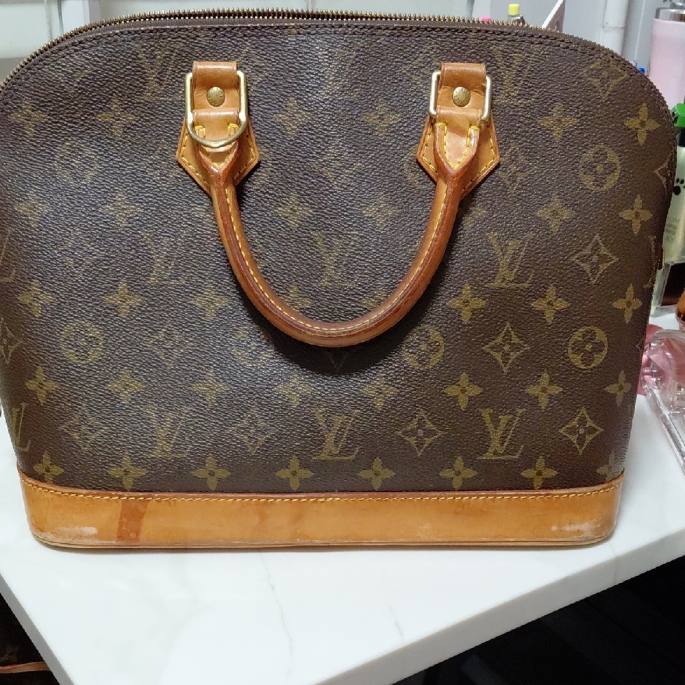 Louis Vuitton Brown and Tan Monogram Satchel